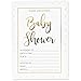 Juvale 36-Pack Gold Foil Unisex Baby Shower Invitations with Envelopes 5 x 7 Inches