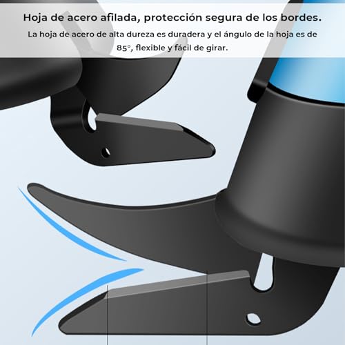 WULAR Tijeras Electricas Carton Con 2 Cuchillas, Tijeras Electricas Inalambrica Recargable, Tijeras Eléctricas para Tela, Cortador de Carton, Cortadora de Telas para Alfombras de Cuero, Plásticos