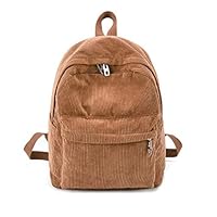 Rhfemd Women Vintage Rucksack Corduroy Backpack School Bag Casual Computer School Travel Handbag Rucksack