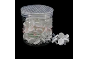 zoomto Syringe Filters Hydrophobic Nylon Membrane 100PCS, 0.45um Pore Size,13mm Disc Diameter,HPLC and GC Needle Filter, Non-Sterile, High Throughput Lab Filtration, Barreled Packed