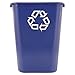 Rubbermaid Commercial Products Fg295773Blue Plastic Resin Deskside Recycling Can, 10 Gallon/41 Quart, Blue Recycling Symbol primary