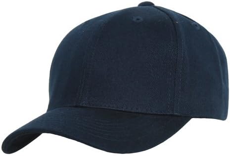Blank Kids Youth Baseball Adjustable Velcro Hat - Navy