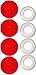 Cruiser Accessories 82226 Reflector II License Plate Frame Fastener Caps, Red
