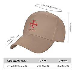 Deus Vult Crusader Knight Templar Cross Cap Unisex