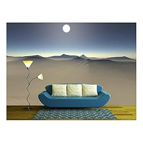 Digital visualization of a Surreal Landscape - Removable Wall Mural | Self-Adhesive Large Wallpaper - 66x96 inches