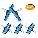 WTSHOP 4Pair V Bike Brake Pads with Hex Nuts and Spacers,Road Mountain Bicycle V-Brake Blocks Shoes （Blue）thumb 3