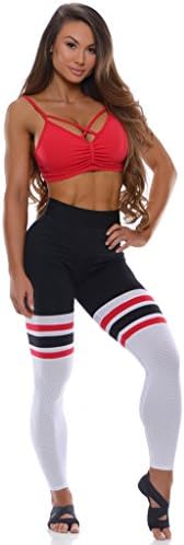 Bombshell Sportswear - High Waist Thigh-High - Black/Red