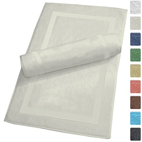 Luxury Hotel and Spa 100% Turkish Cotton Banded Panel Bath Mat Set 900gsm! 20