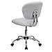 Flash Furniture Beverly Mid-Back White Mesh Padded Swivel Task Office Chair with Chrome Base