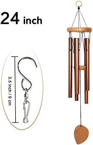 Outdoor Wind Chime, Amazing Grace Wind Chime, Bronze Windchimes for Garden, Yard, Patio and Home Décor with Hook