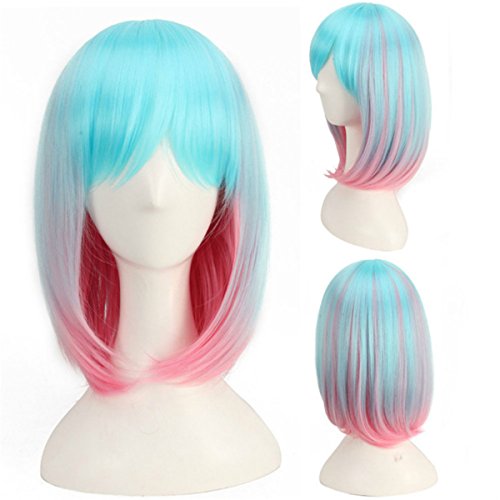 YX Harajuku Gradients Long Hair Cosplay Wig Party WigsHalloween Wig