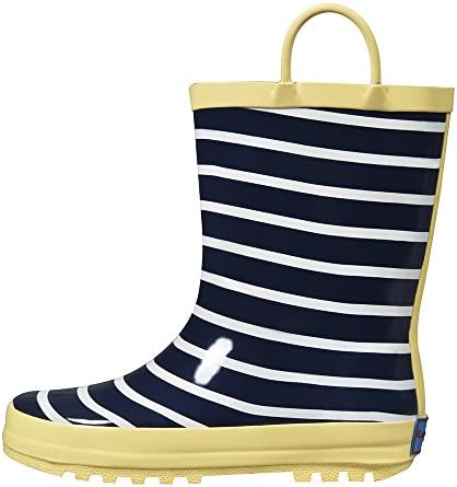 RanyZany Sunny Stripe Rain Boots, 12