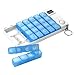 CozyCabin Digital Pill Box Timer Reminder, 7-Day Travel Pill Container Dispenser Medicine Organizer with Alarm (Blue)