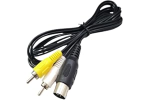 CHILDMORY AV Cable Audio Video Cable, Compatible for Genesis 1 Console 1.8 M/5.9 FT