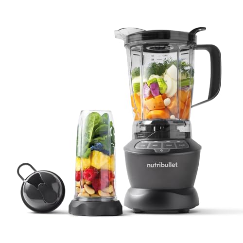 nutribullet Full Size Blender Combo, Elektrischer Mixer, Multifunktionaler Zerkleinerer, Profi, 1200 Watt Leistung, 1,9l Krug, 946ml und 710ml Gläser, schwarz,