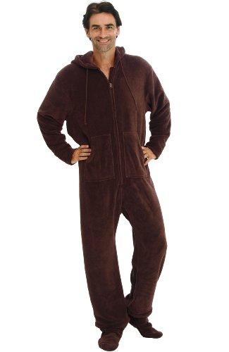 Del Rossa Men S Fleece Hooded Footed One Piece Onsie Pajamas 3xl Chestnut Brown A0320cnt3x Buy Online In Botswana At Botswana Desertcart Com Productid 7805225