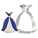 SK Small Lady Skirt Wedding Dress Stainless Steel Cookie Cutter Biscuit Mold