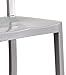 Flash Furniture 24'' High Silver Metal Indoor-Outdoor Counter Height Stool with Vertical Slat Back