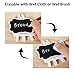 Mini Chalkboards Pack of 10, Algimo Wooden Small Chalkboard Signs with Easel Stand, Easel Chalkboards for Wedding Decorations, Birthday Party, Buffet and Baby Shower as Food Signs, Tags and Dish Signs