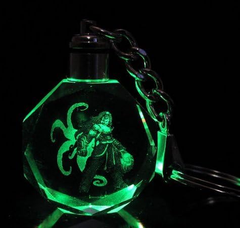 Wander Force Cartoon League of Legends LOL Crystal Led Colorful Key Chain Key Ring Pendant (Illaoi)