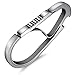 Idakey Full Stainless Steel Anti-Lost Key Chain Carabiner with Bottle Opener for Home, Camping, Fishing, Hiking, Traveling and Keychain Silver