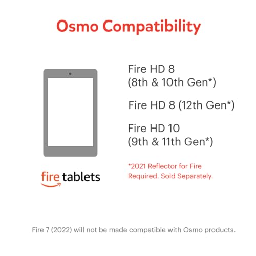 Osmo - Genius Starter Kit for Fire Tablet-5 Educational Learning Games-Ages 6-10-Spelling, Math & Creativity-STEM Toy Gifts-Boy & Girl-Ages 6 7 8 9 10(Osmo Fire Tablet Base Included-Amazon Exclusive)