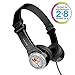 JLab JBuddies Folding Kids Wired Headphones, Toddler Headphones, Noise Isolation, Kids Safe, Volume Limiting Headphones, Headphones for Children, Guaranteed for Life, Black