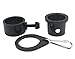 WINBEE Free Rotating Flag Pole Mounting Rings - for 1 Inch Diameter Flagpole (Black, Pack of 2)