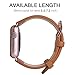 JSGJMY Apple Watch Band 38mm Women Genuine Leather Wrist Strap Replacement Bracelet with Stainless Metal Clasp for iWatch Series 2/Series 1/ Edition/Sport(Light Brown+Rose Gold Buckle)