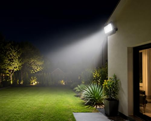 Kit 2 Refletores LED 200W Branco Frio Bivolt IP67 Alta Potência Área Externa OutStay