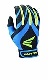 Easton Youth Synergy II Fastpitch Batting Gloves, Blue/Green/Black, Large