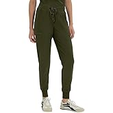 Kitmaz Medical Scrub Pants for Women-Mid Rise Jogger Pants with Yoga Waistband, 4-Way Stretch, Anti-Wrinkle & 5 Pockets