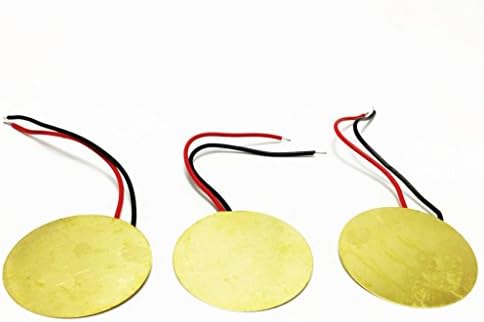 3pcs 27mm Piezoelectric Elements with 50mm Two Leads Connecting Pickups