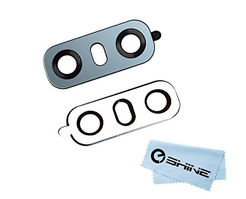 EShine Back Rear Camera Glass Lens Ring Replacement + Adhesive for LG G6 (ALL CARRIERS) (Ice Platinum)