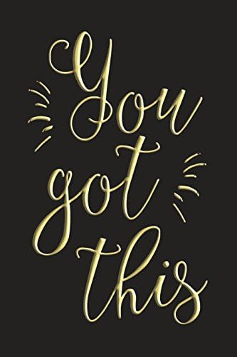 You Got This: Black Paper Notebook for Gel Pens Paperback โ June 26, 2018