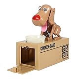 Sizet Mechanical Save Adorable Robotic Hungry Dog Saving Bank Coin Gift Box Collection Piggy Bank