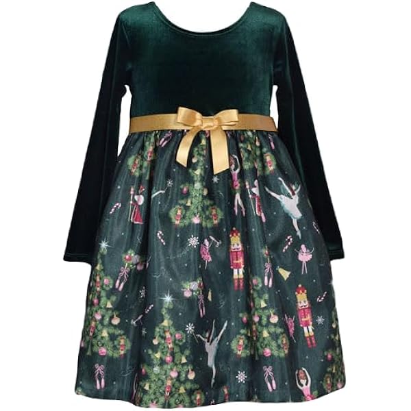Amazon.com: Bonnie Jean Girls Christmas Holiday Special Occasion Party  Nutcracker Dress Green: Clothing, Shoes & Jewelry