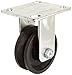 RWM Casters - 40-VIR-0415-R 40 Series Plate Caster, Rigid, V-Groove Iron Wheel, Roller Bearing, 700 lbs Capacity, 4