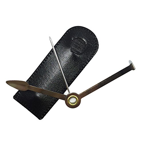 FULUSHOU (Black Leather Pouch )Tobacco Pipe Tool 3 In 1 Pipe Reamer Simple Pipe Knife