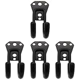 ROOS Wall Hung Double Hook Storage Hook Garage Space Saver Hanger Rack Pack of 4(Small Round Hook)