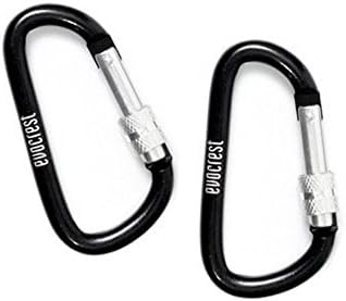 Evocrest Carabiners Aluminum Screw Locking Spring Clip Hook Outdoor D Shaped Keychain Buckle for Camping, Hiking, Fishing