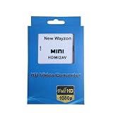 New Wayzon Mini White HDMI to 3RCA Composite Video AV Converter 1080P for PC Laptop Xbox PS3 TV STB VHS VCR Camera DVD-White