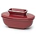 Butter Bay American Made Butter Keeper Butter Dish, Made in USA, Pomegranate