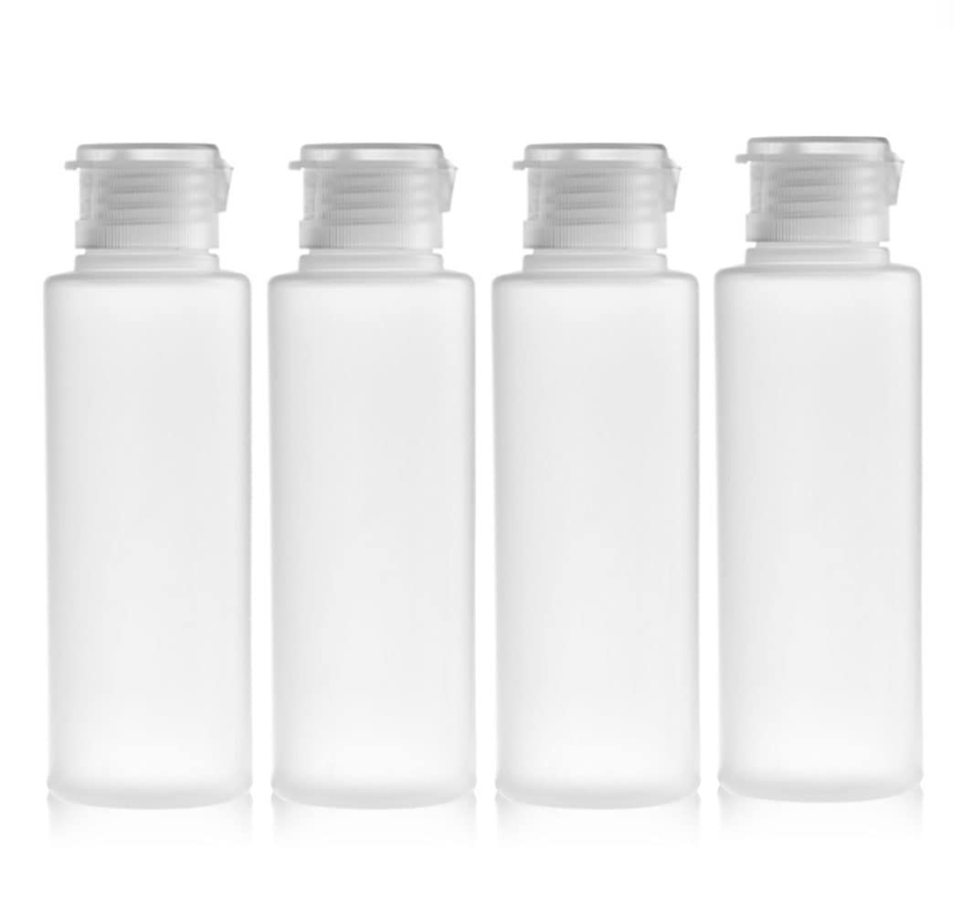 100ml Refillable Squeezable Travel Bottles Set Leakproof Travel Containers Jars with Flip Cover for Shampoos Cream Liquid Toiletries-4 Pack