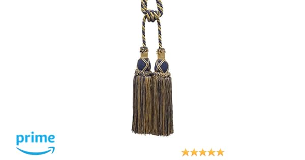 Amazon Com Beautiful Dark Navy Blue Gold Curtain Drapery Large