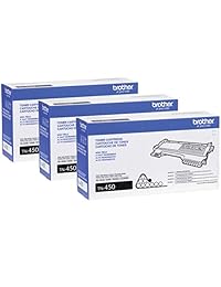 Brother Genuine High Yield Toner Cartridge, TN450, Replacement Black Toner, Page Yield Up to 2,600 Pages 3-Toner Cartridges