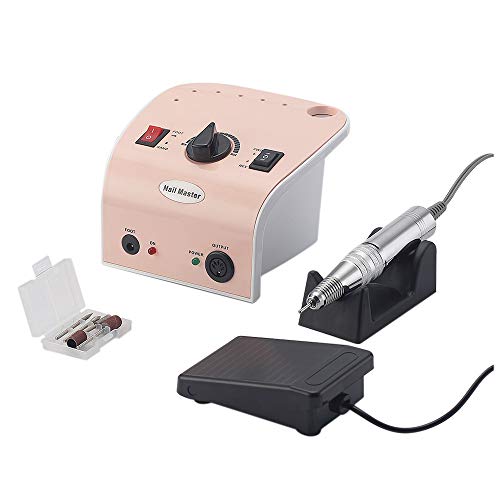 35000RPM Nail Drill Electric Nail File for Acrylic Gel Nails,Professional E-File Manicure Pedicure Tools,Polishing,Engraving,Pink