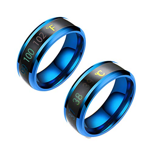 Temperature Monitor Rings, Digital Thermometer Body Temperature Sensor Smart Rings Wedding