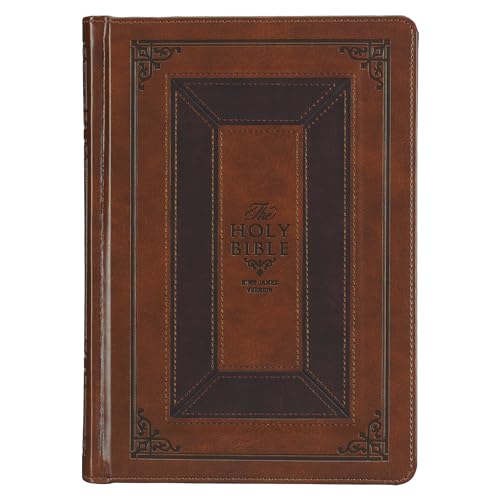KJV Study Bible, Standard King James Version Holy Bible, Thumb Tabs, Ribbons, Faux Leather, Toffee/Burgundy Debossed (KJV Standard Study Editions)