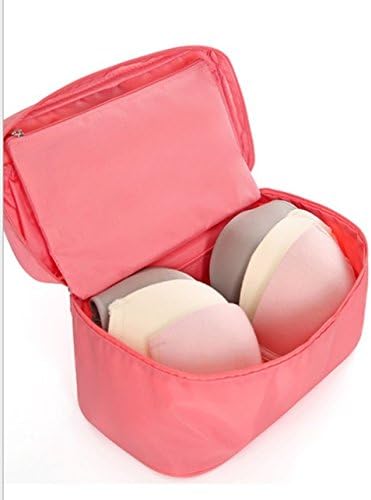 Travel Luggage Organizers Packing Cubes-Compression Pouches For Underwear,Bra,Socks (pink)